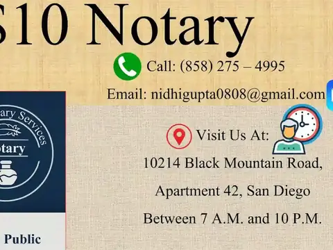 $10 Notary Public – Nidhi Gupta