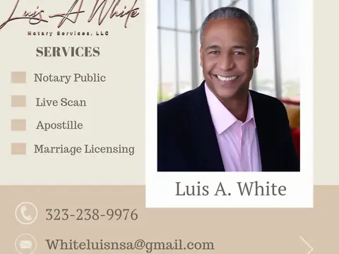 Luis A White Mobile Notary Services